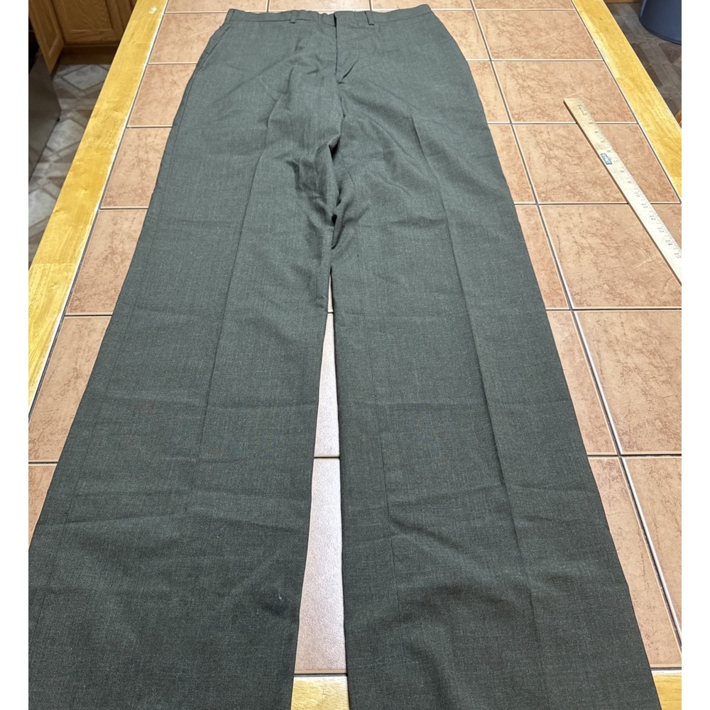 Vintage USGI Military Pants Men 31 x UNF Trousers Wool‎ Poly Tropical Green 2241